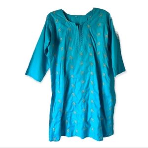 Baby blue mid length kurta